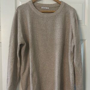 Pink Clover Textured Beige Sweater